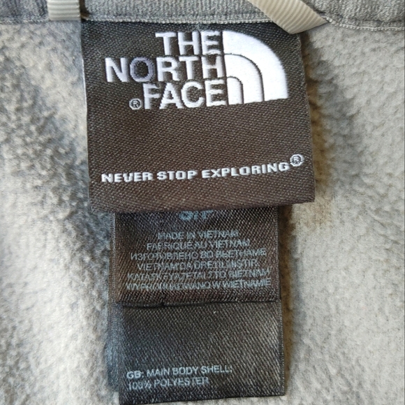 North Face 1/4 Zip Fleece Men's Gray Jacket Size Small Pullover Sweatshirt - Picture 11 of 15